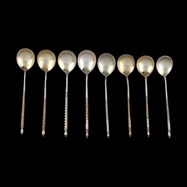 assortment-of-eight-russian-silver-twisted-handle-spoons