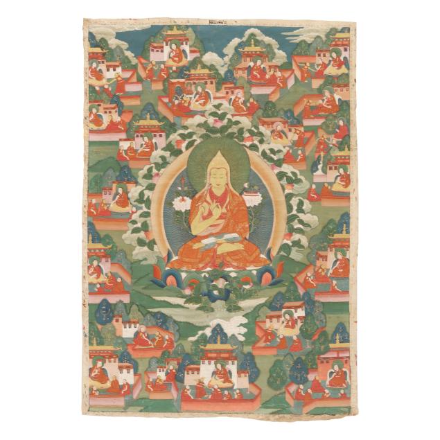 a-tibetan-thangka-painting-of-lama-je-tsongkhapa