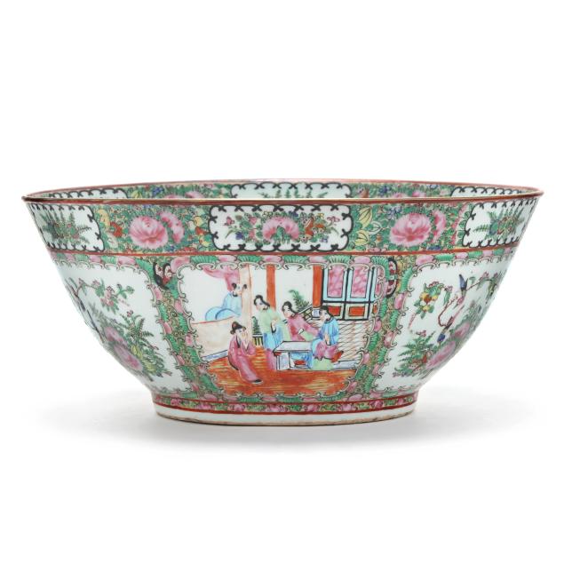 a-very-large-chinese-export-porcelain-rose-medallion-punch-bowl