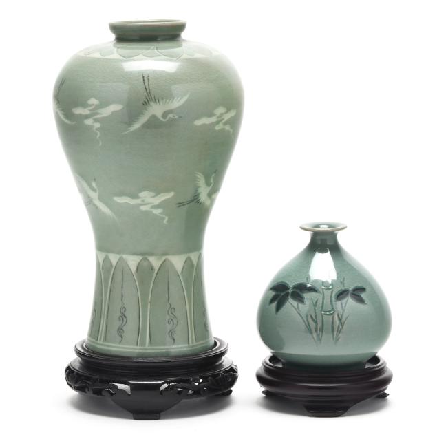 two-korean-celadon-vases