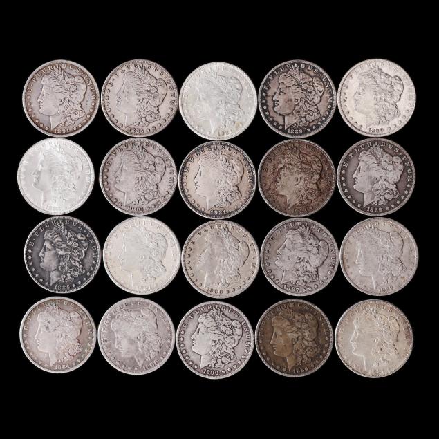 twenty-20-morgan-silver-dollars-spanning-the-1880s-to-1921