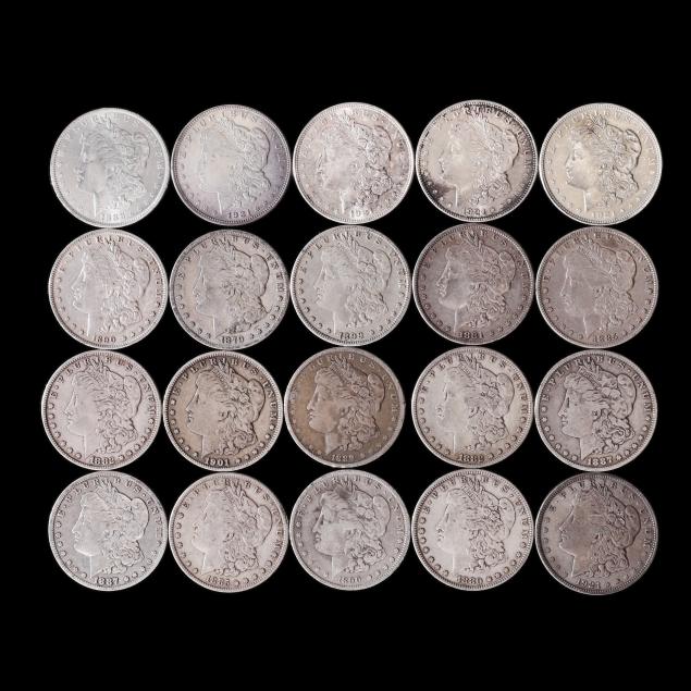 roll-of-twenty-20-morgan-silver-dollars-mostly-circulated-coins