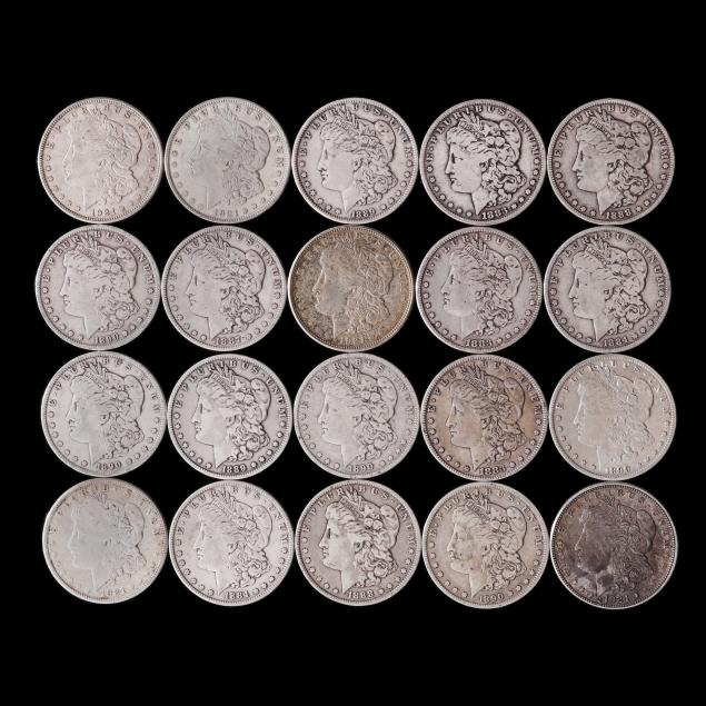 roll-of-twenty-20-circulated-morgan-silver-dollars
