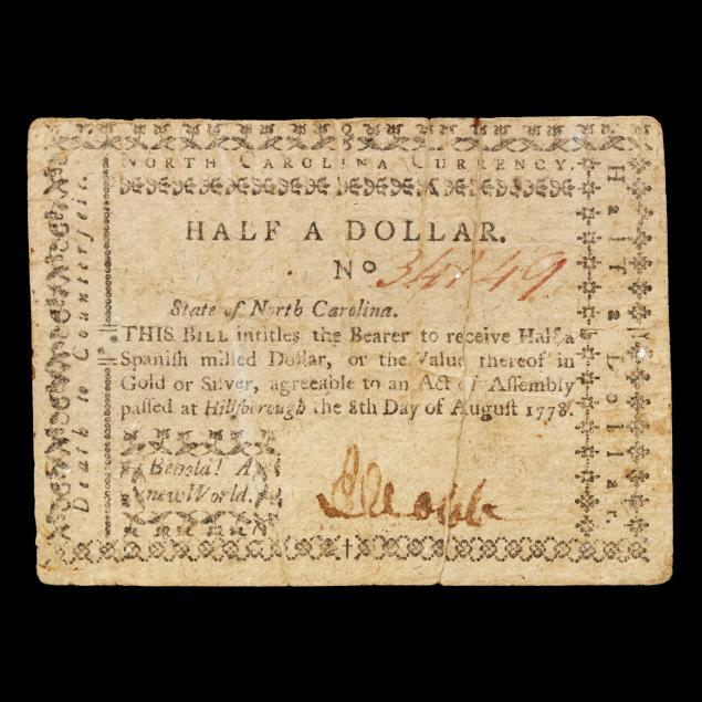 state-of-north-carolina-revolutionary-war-note