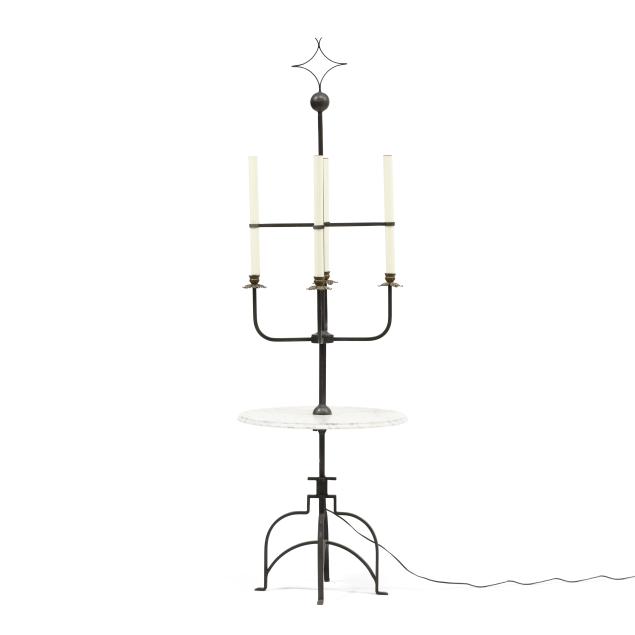 attributed-tommi-parzinger-american-1903-1981-iron-and-marble-floor-lamp