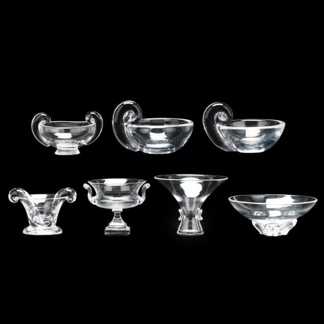 seven-steuben-crystal-vessels
