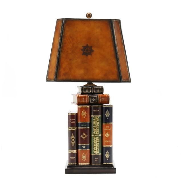 maitland-smith-leather-wrapped-faux-book-table-lamp