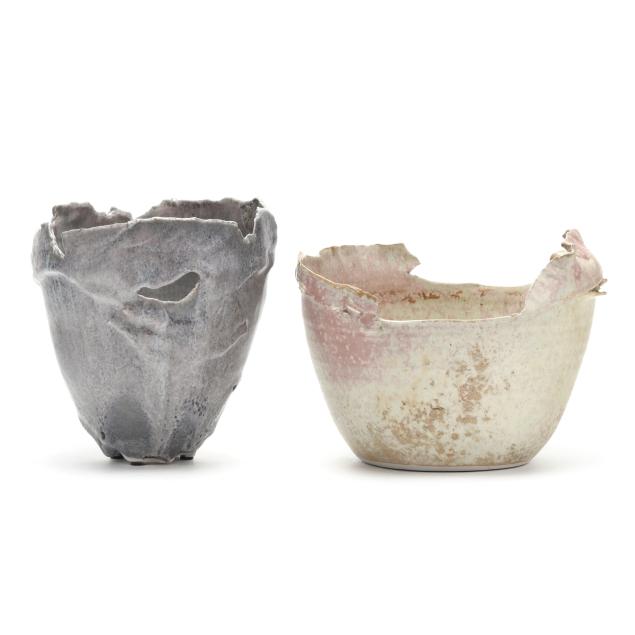 sally-bowen-prange-nc-1927-2007-two-edgescape-pottery-vessels
