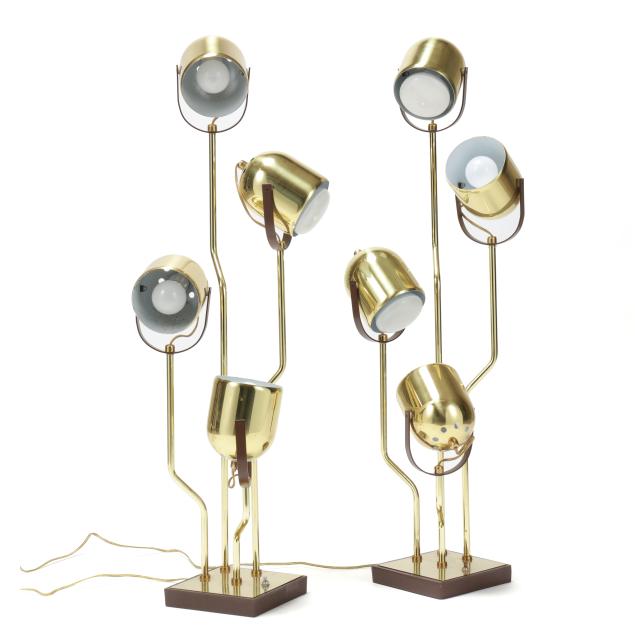 pair-of-mid-century-four-light-brass-lamps