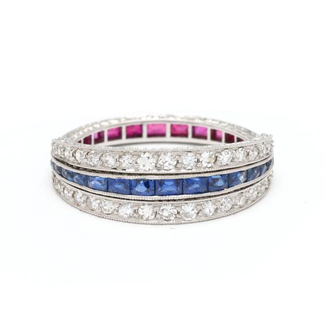 art-deco-platinum-ruby-sapphire-and-diamond-convertible-ring