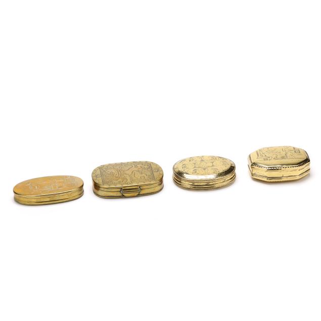 a-group-of-four-dutch-brass-tobacco-boxes