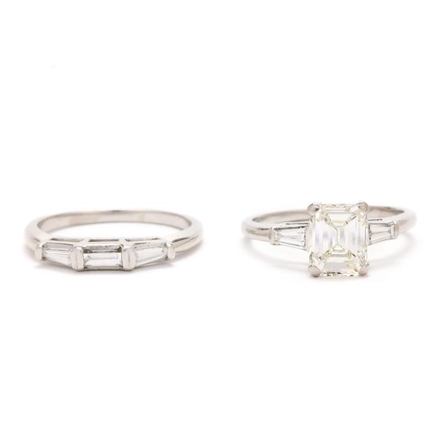 platinum-and-2-14-carat-emerald-cut-diamond-ring-and-band