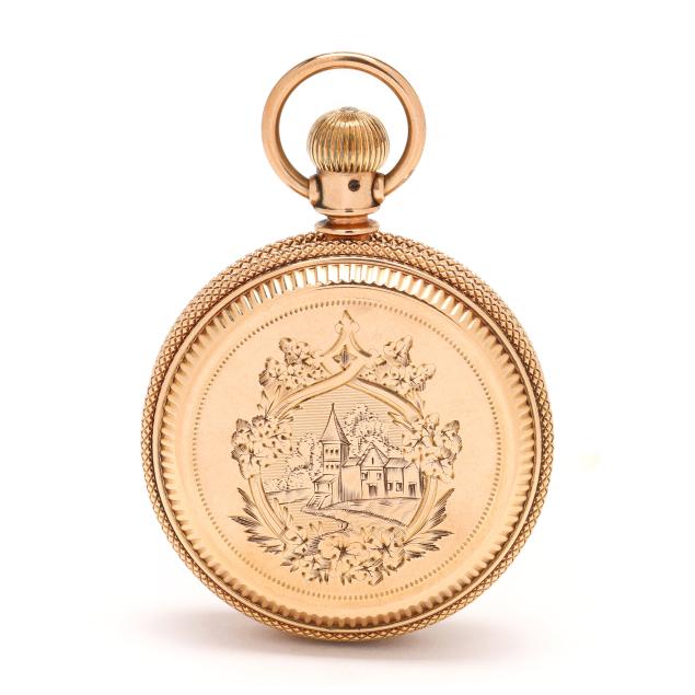 antique-gold-hunter-case-pocket-watch-elgin