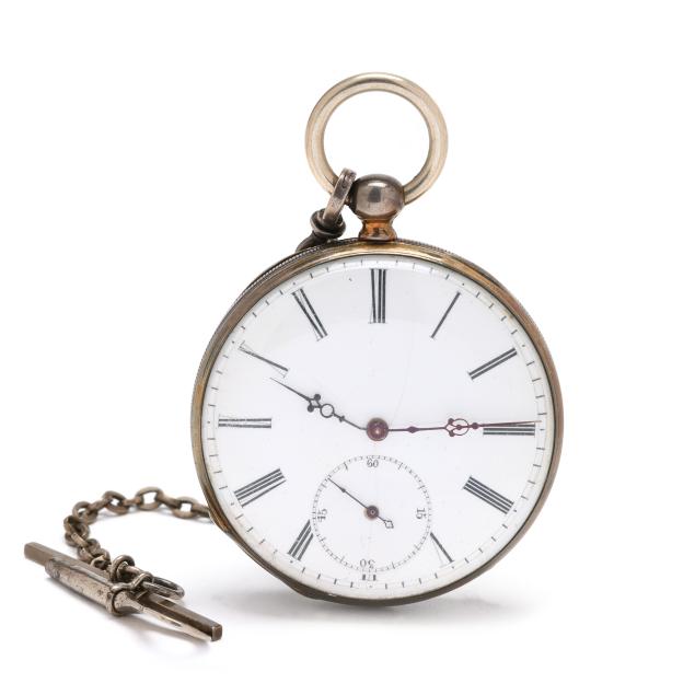 coin-silver-open-face-pocket-watch-and-chain