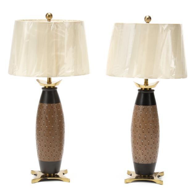 stiffel-pair-of-mid-century-pottery-table-lamps