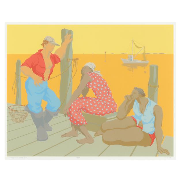 claude-howell-nc-1915-1997-i-waiting-for-the-shrimp-boat-i