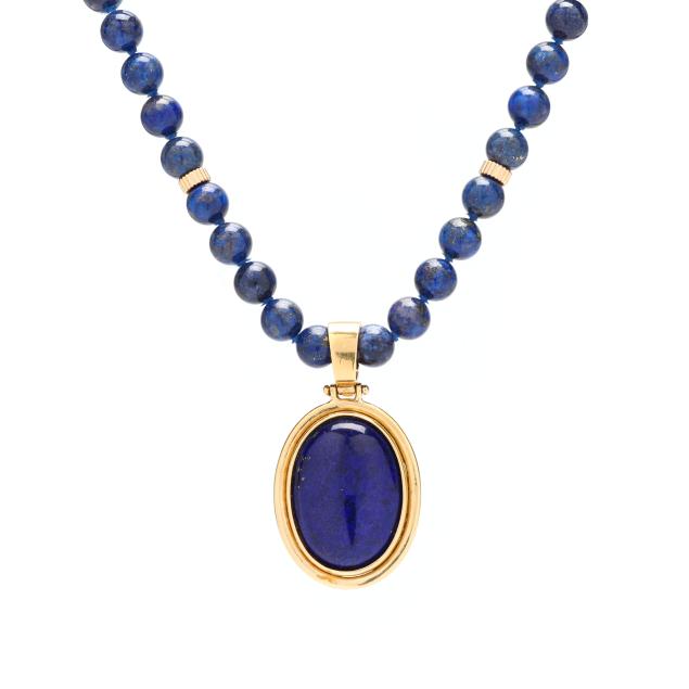 gold-and-lapis-lazuli-beaded-necklace-and-pendant