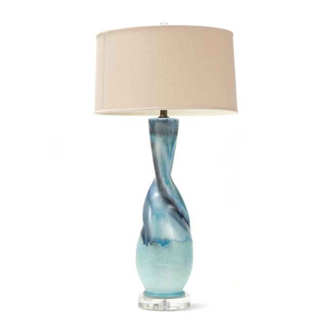 tall-mid-century-pottery-table-lamp-in-blue