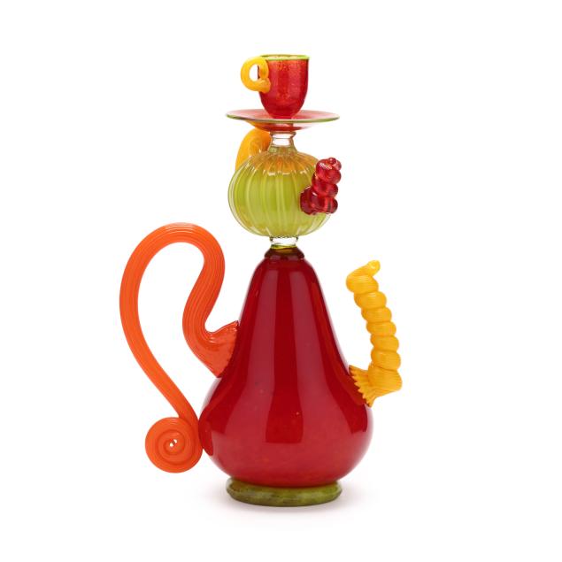 stephen-rich-nelson-american-20th-21st-century-i-tea-time-i-glass-sculpture