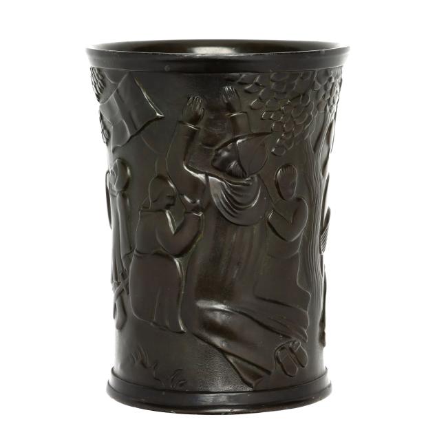 just-andersen-danish-1884-1943-disko-metal-vase