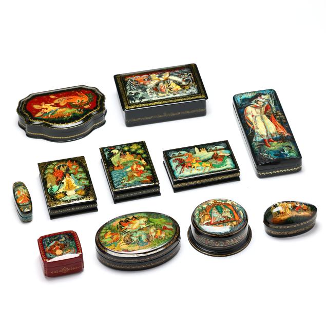 eleven-russian-kholui-lacquer-boxes