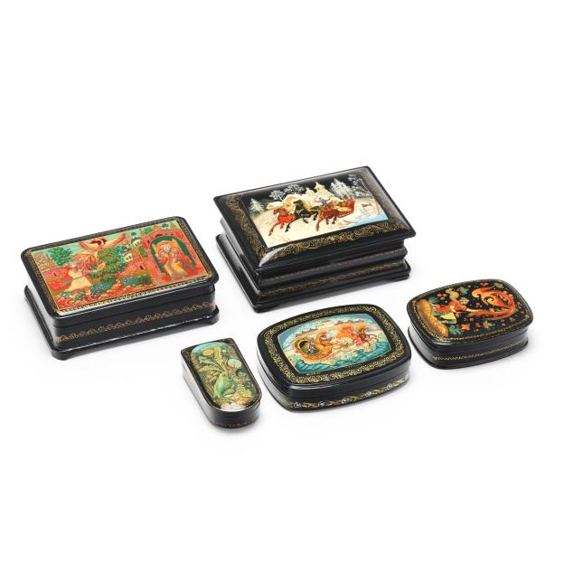 five-russian-mstera-lacquer-boxes