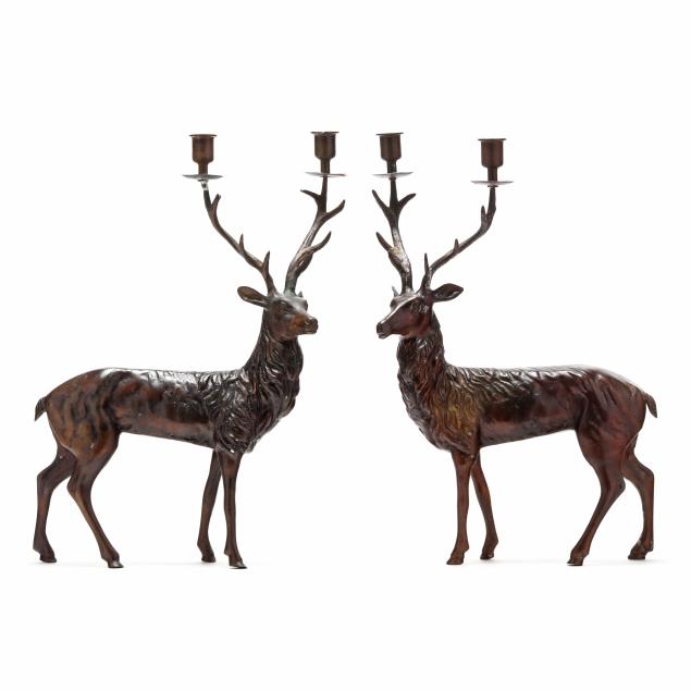 pair-of-brass-stag-candelabra