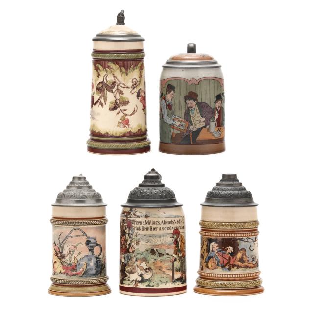 five-german-steins-including-mettlach