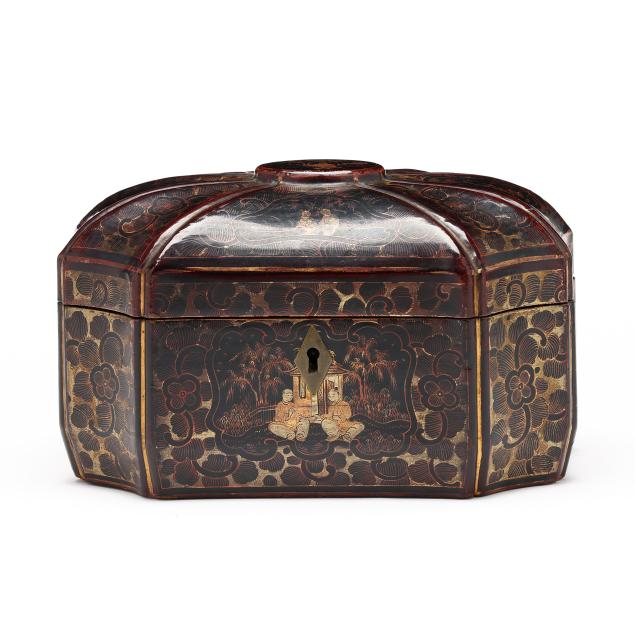chinese-export-lacquered-and-gilt-tea-caddy