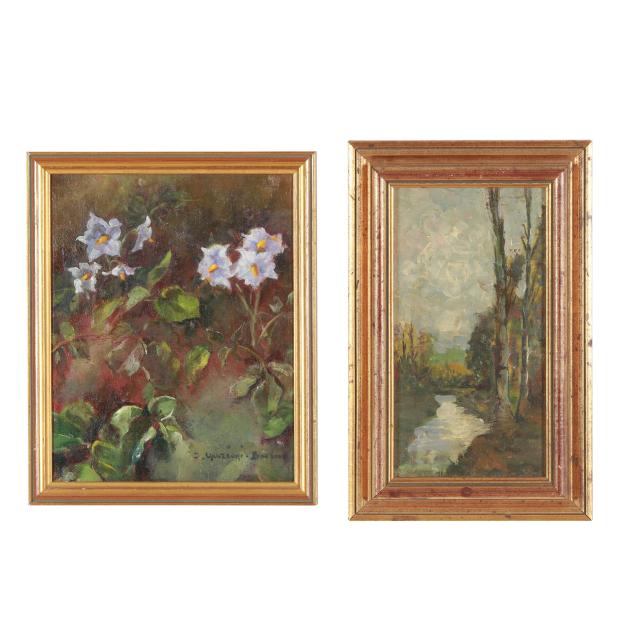 two-antique-american-school-paintings
