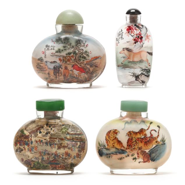 a-group-of-four-reverse-painted-glass-snuff-bottles