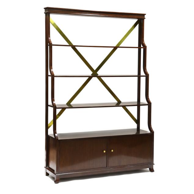modern-history-large-contemporary-mahogany-and-brass-open-bookcase