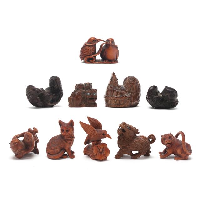 a-collection-of-ten-10-japanese-netsuke