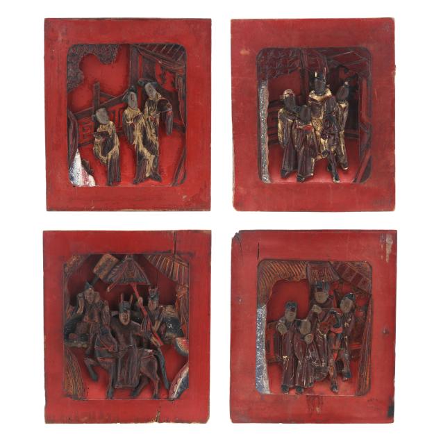 a-set-of-four-chinese-painted-and-gilt-carved-panels