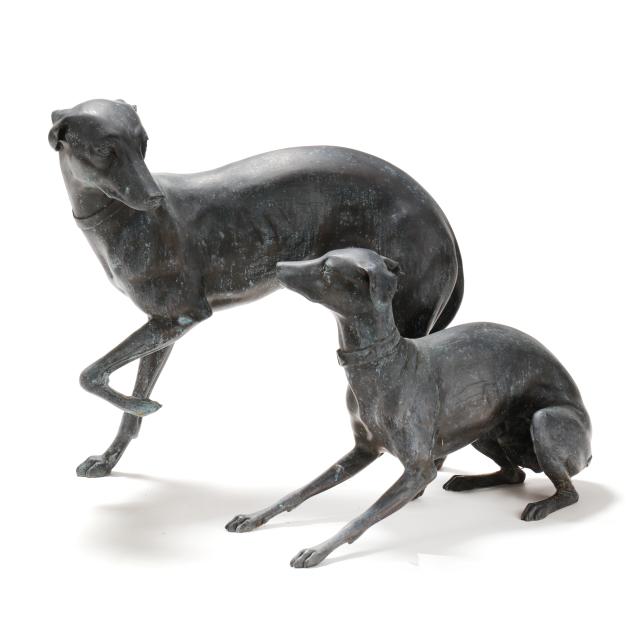 large-bronze-garden-statue-of-whippets-playing