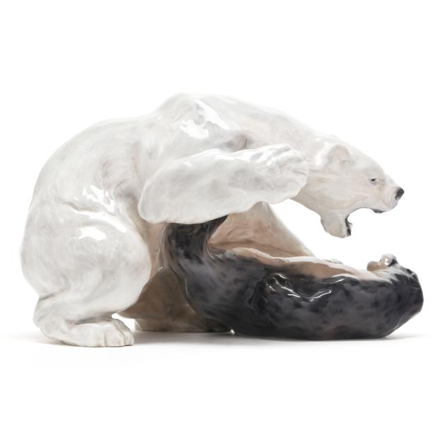 royal-copenhagen-porcelain-model-of-polar-bear-hunting-seal