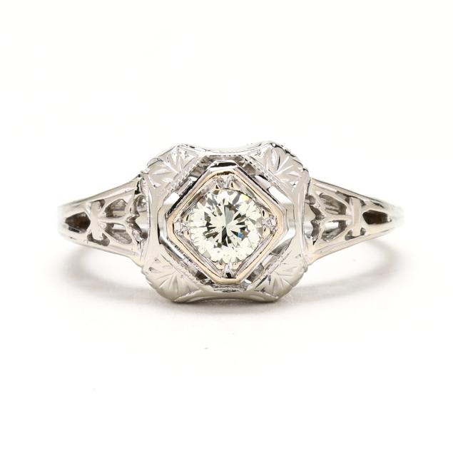 vintage-white-gold-and-solitaire-diamond-ring