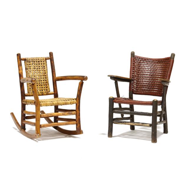attributed-old-hickory-rocker-and-armchair
