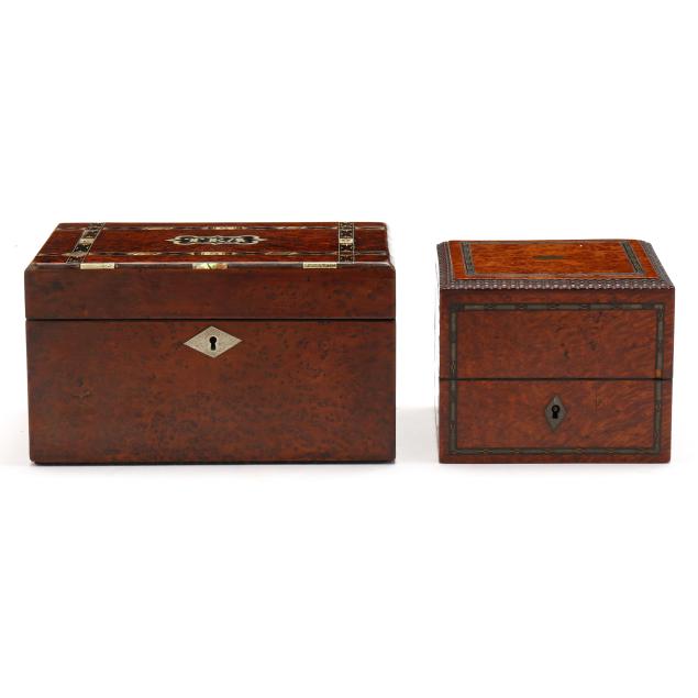 two-english-inlaid-burlwood-tea-caddies