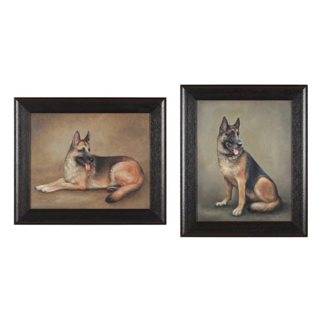 meridith-martens-nc-portraits-of-two-german-shepherds-two-works