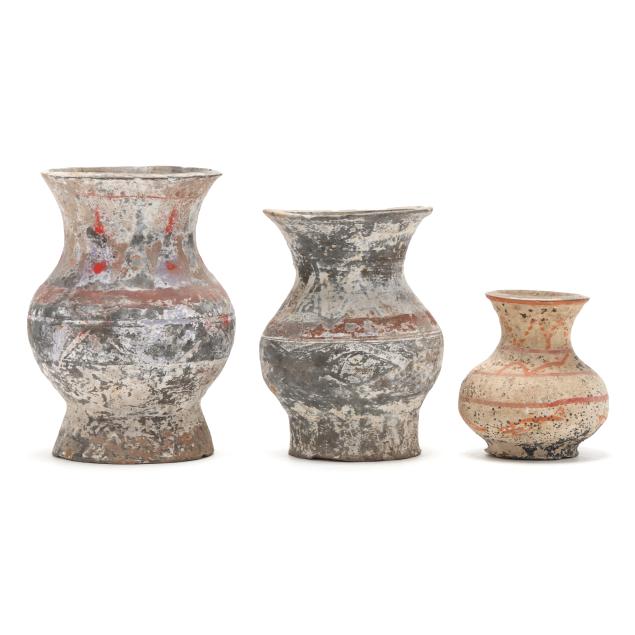 a-group-of-three-chinese-painted-pottery-tomb-vessels