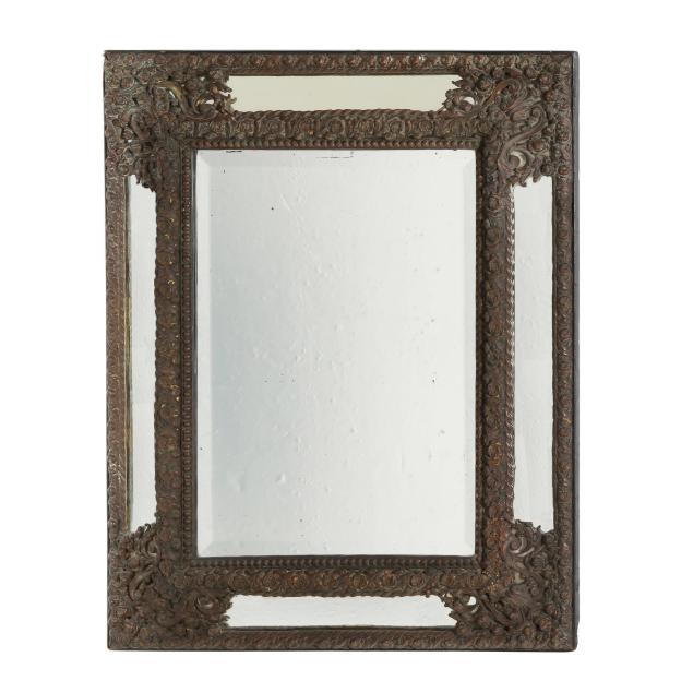 antique-continental-repousse-brass-framed-mirror