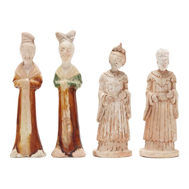 a-group-of-four-chinese-female-tomb-figures