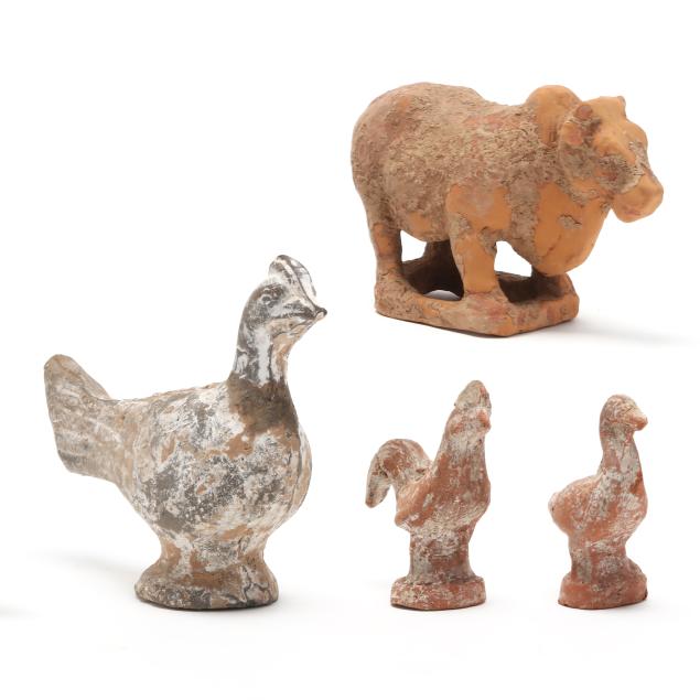 a-group-of-chinese-pottery-painted-tomb-animals