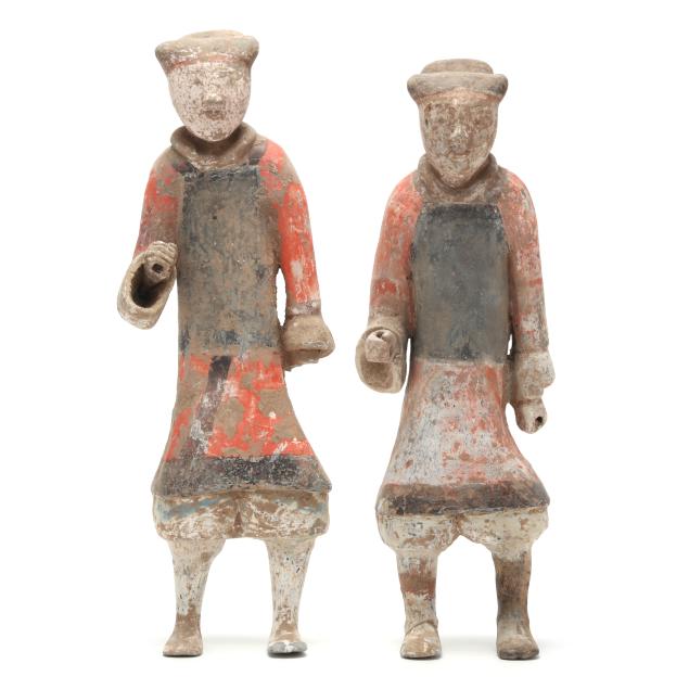 a-pair-of-chinese-pottery-painted-tomb-soldier-figures