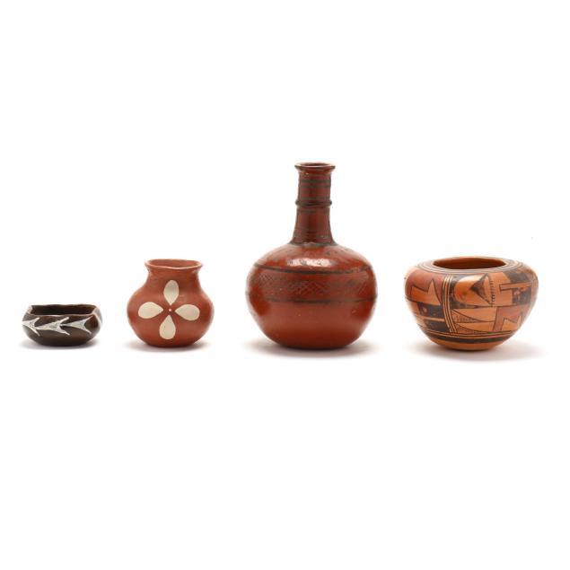 four-southwestern-native-american-pottery-vessels