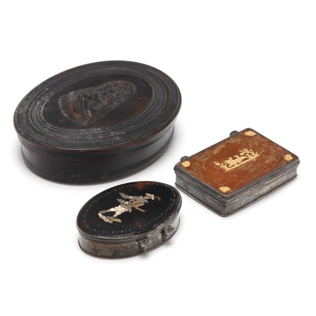 three-antique-continental-horn-boxes-including-silver-and-gold-pique-work