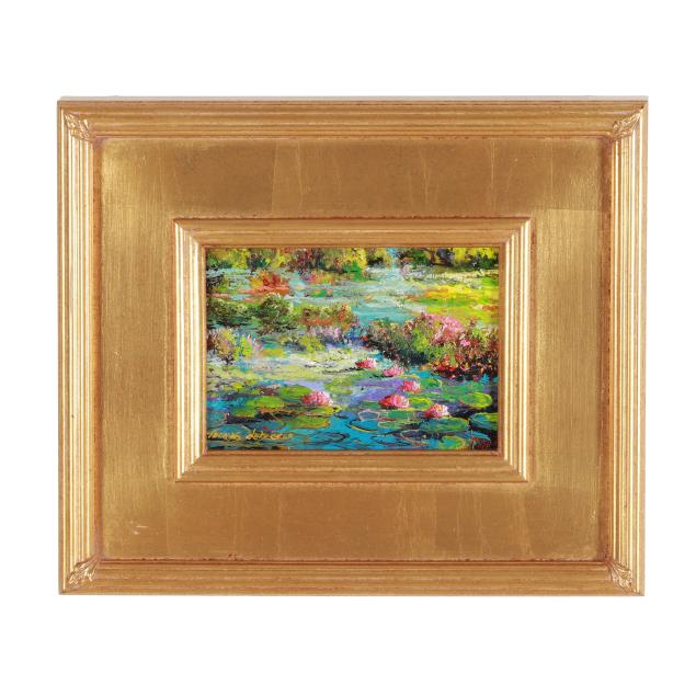 thomas-dedecker-american-b-1951-i-lily-pads-and-flowers-i