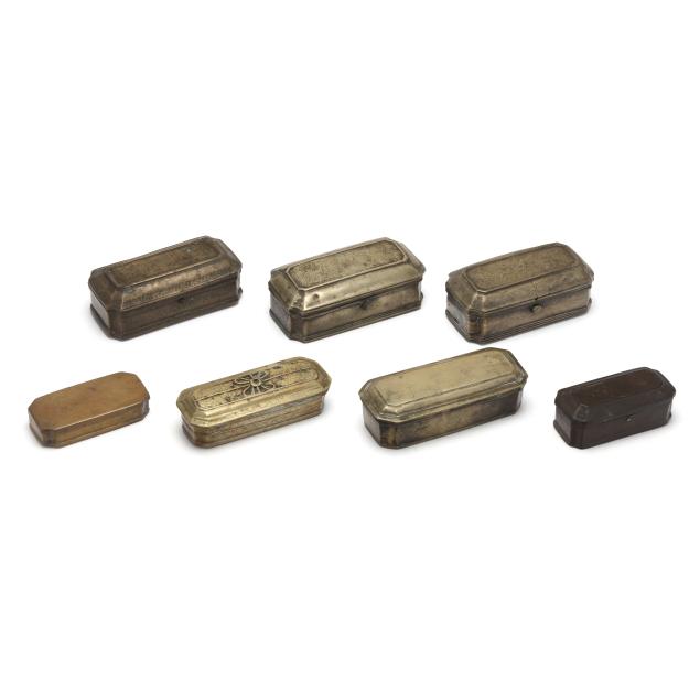seven-antique-continental-brass-tobacco-boxes