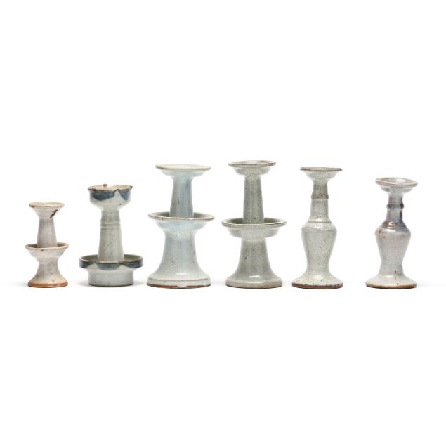 six-chinese-white-glazed-ceramic-candlesticks